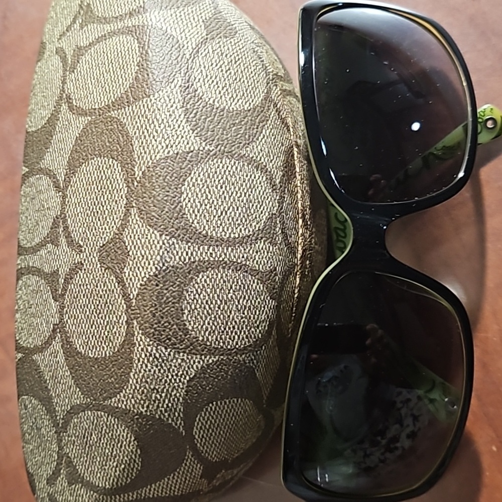 Used Brown Coach Sunglasses w/ case